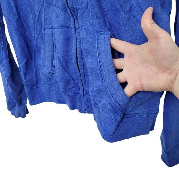 2/$20 Hollister Blue Classic Logo Zip Up Hoodie Jacket Size: Large - Picture 4 of 11